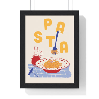 Framed Spaghetti Kitchen Print - Italian Pasta Food print