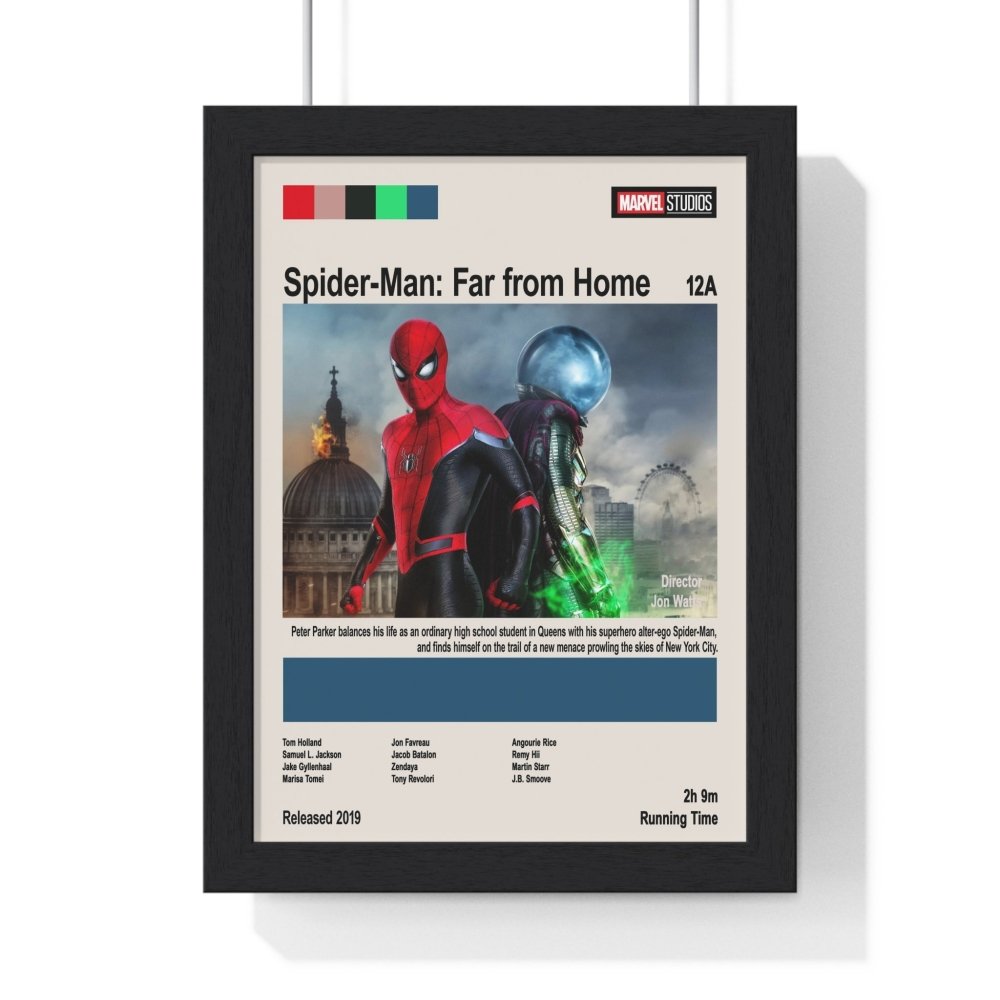 Spider - Man Tom Holland Poster – Modern Superhero Art Print - Poster Kingz - A5 (unframed) - Far from Home - 