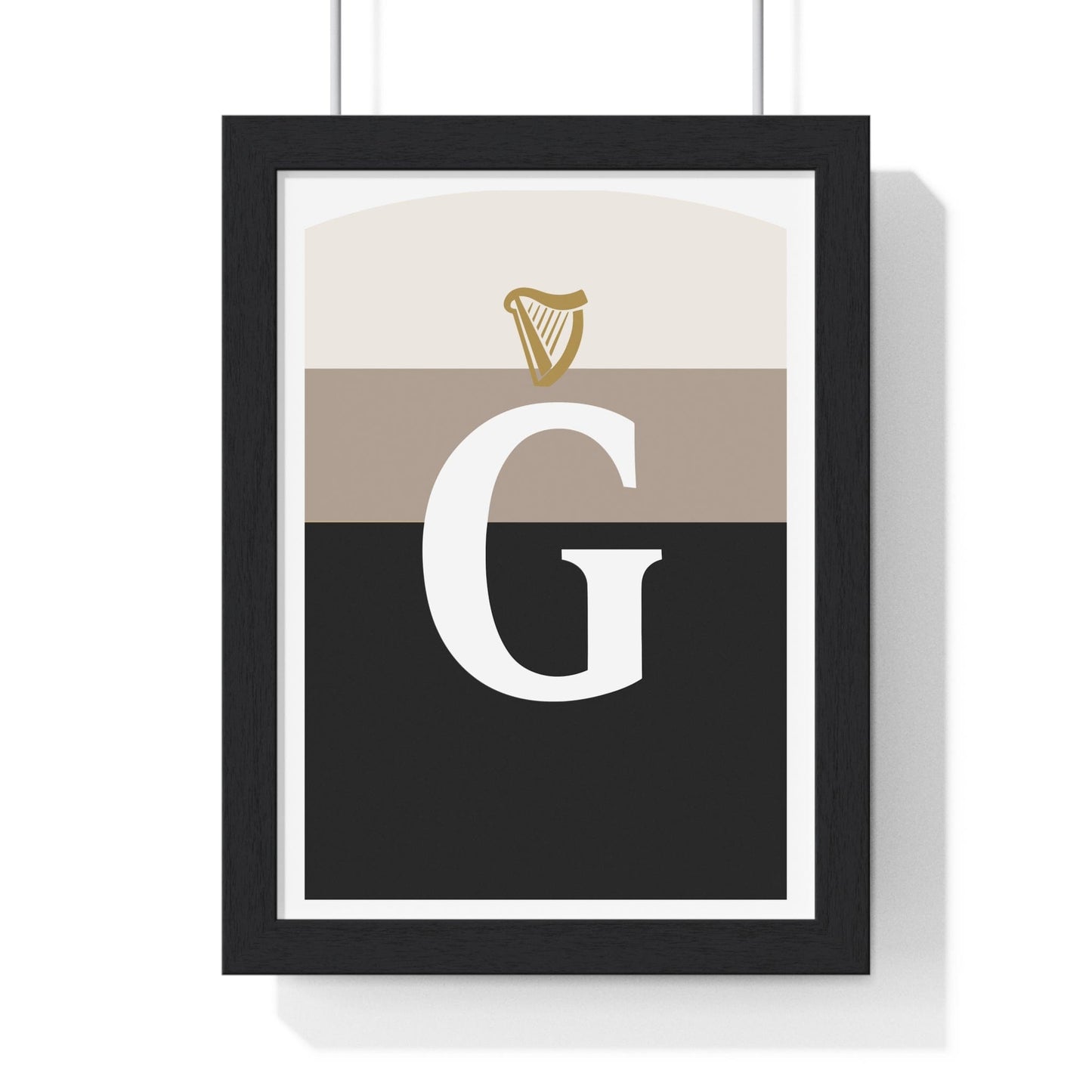 Framed Split the G - Guinness Inspired Irish Pub Print print