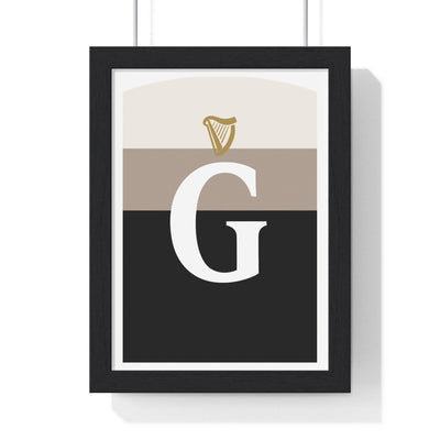 Framed Split the G - Guinness Inspired Irish Pub Print print