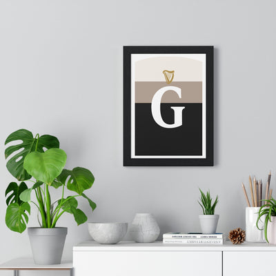 Framed Split the G - Guinness Inspired Irish Pub Print print