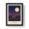 Spooky Village at Night Print - framed spooky village at night print for Haworth