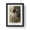 Springer Spaniel Print framed in a black frame, ready to hang