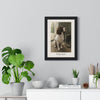 Springer Spaniel Print framed on a living room wall