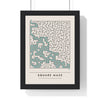 Square Maze print framed in a black frame, ready to hang