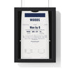 St Andrews 2000 Golf Poster - Caddie Bib 8 Shot Win Print framed in a black frame, ready to hang