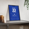 St Helens Grand Final 2020 Poster - Jack Welsby 22 Last-Play Try v Wigan Rugby League Print framed and leaning on a sideboard