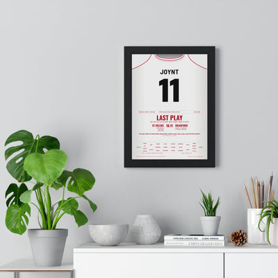 St Helens Wide to West 2000 Poster - Chris Joynt 11 Last-Play Try Knowsley Road Print framed on a living room wall