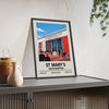 St Mary's Stadium football print unframed showing detailed stadium illustration
