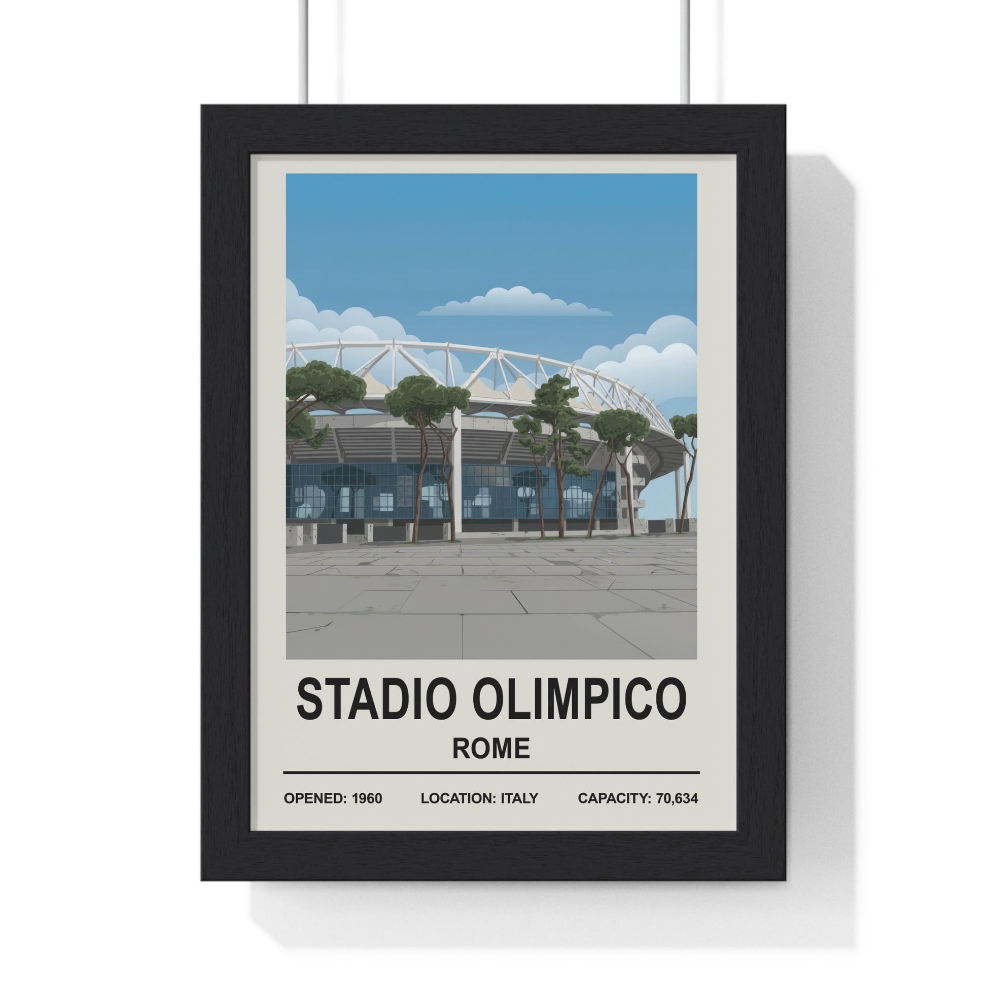 Framed Stadio Olimpico Rome poster