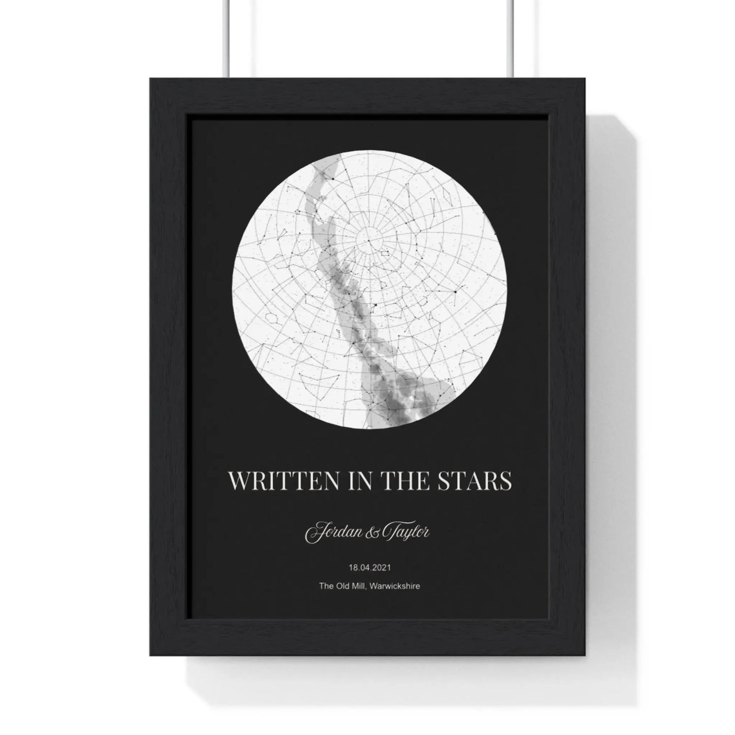 Personalised Star Map Print | Written in the Stars Night Sky