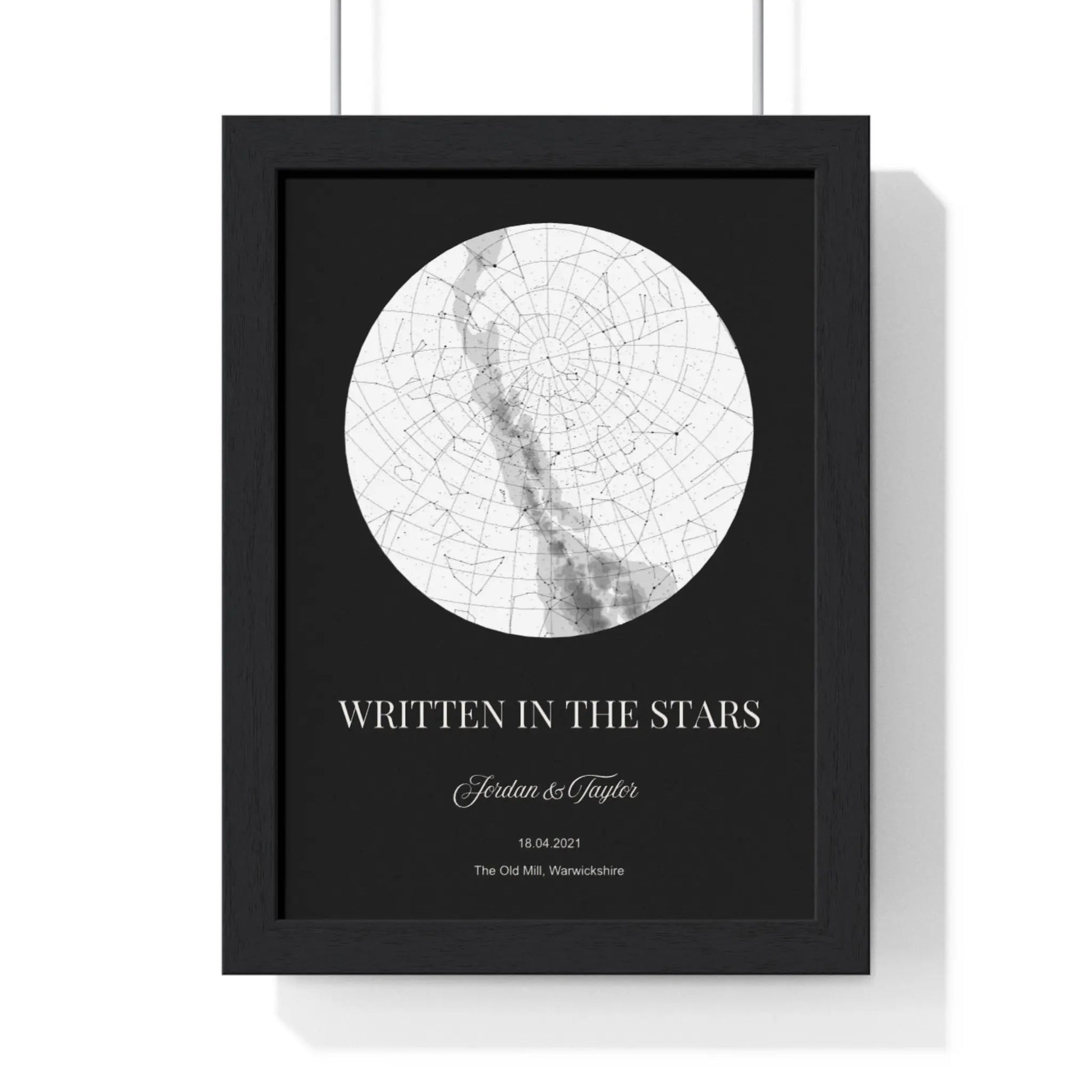 Personalised Star Map Print | Written in the Stars Night Sky