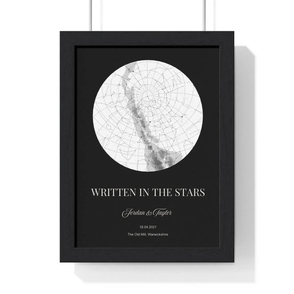 Personalised Star Map Print | Written in the Stars Night Sky
