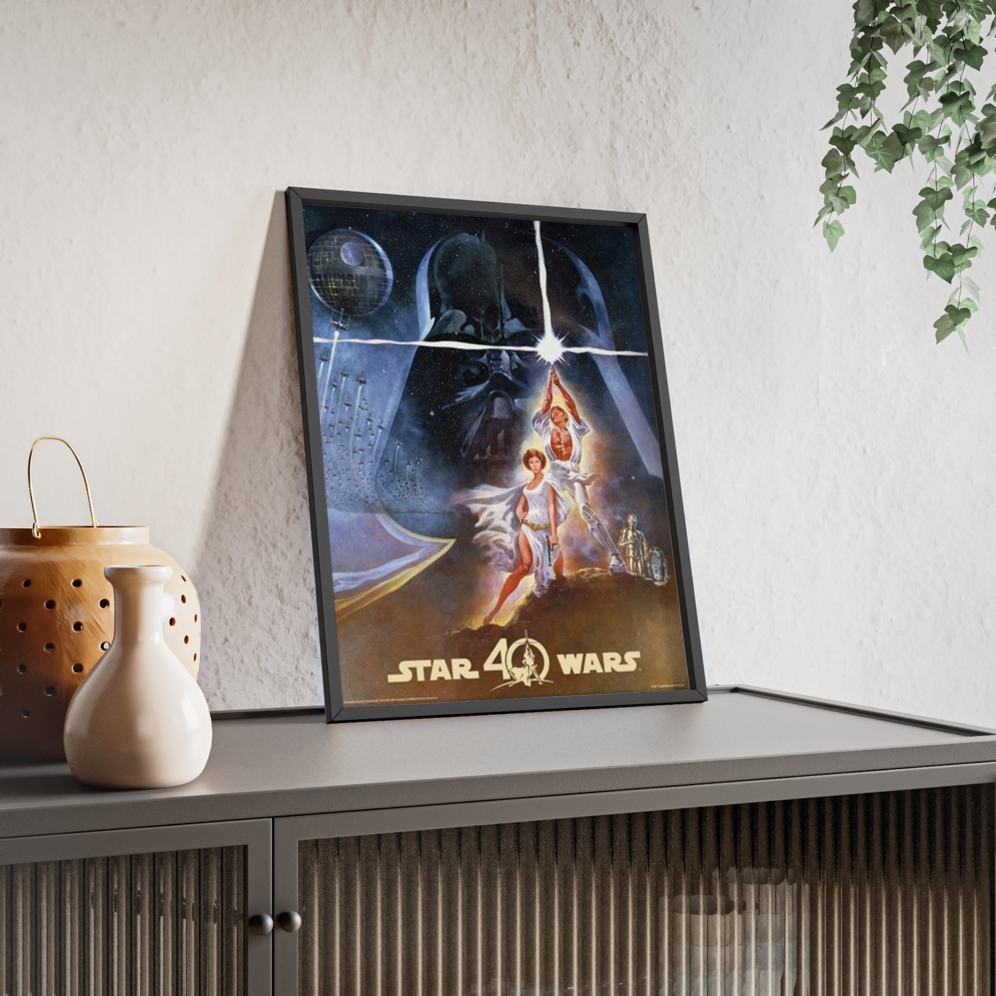 Star Wars 40Th Anniversary (New Hope Art) Star Wars poster lifestyle mockup