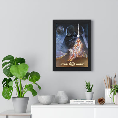 Star Wars 40Th Anniversary (New Hope Art) Star Wars poster wall art mockup