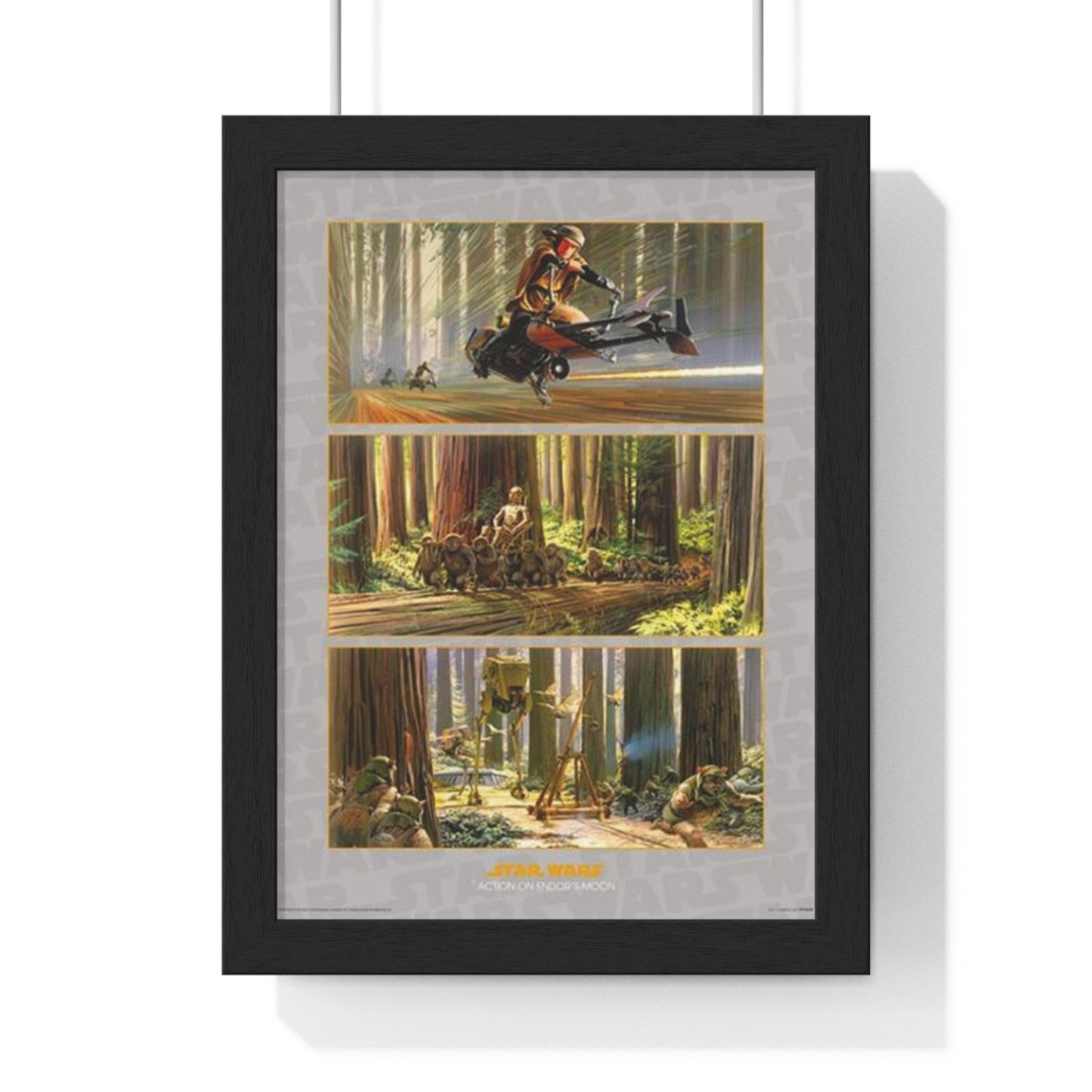 Star Wars Action on Endor's Moon Star Wars 30x40cm poster framed main image