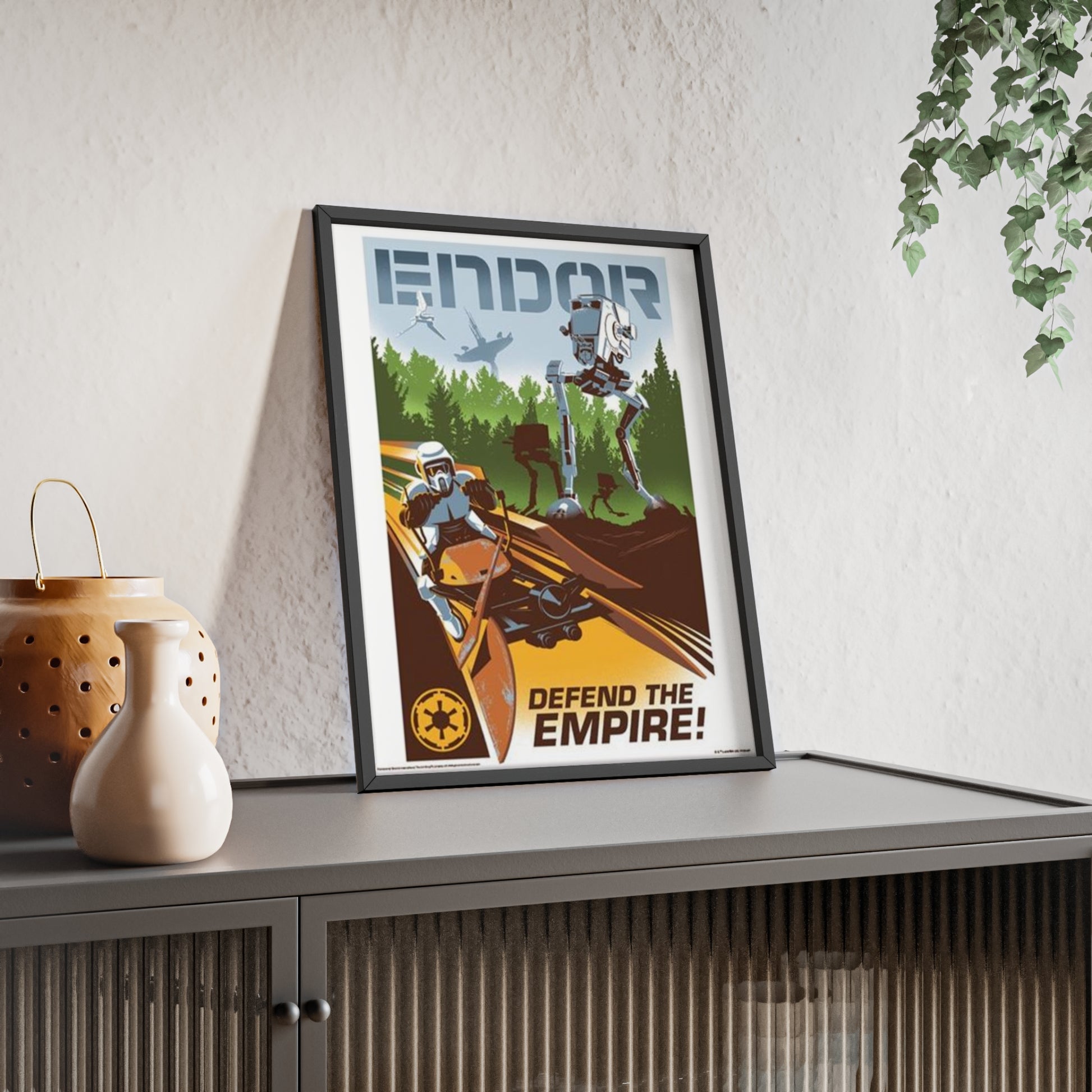 Star Wars Endor Star Wars poster lifestyle mockup