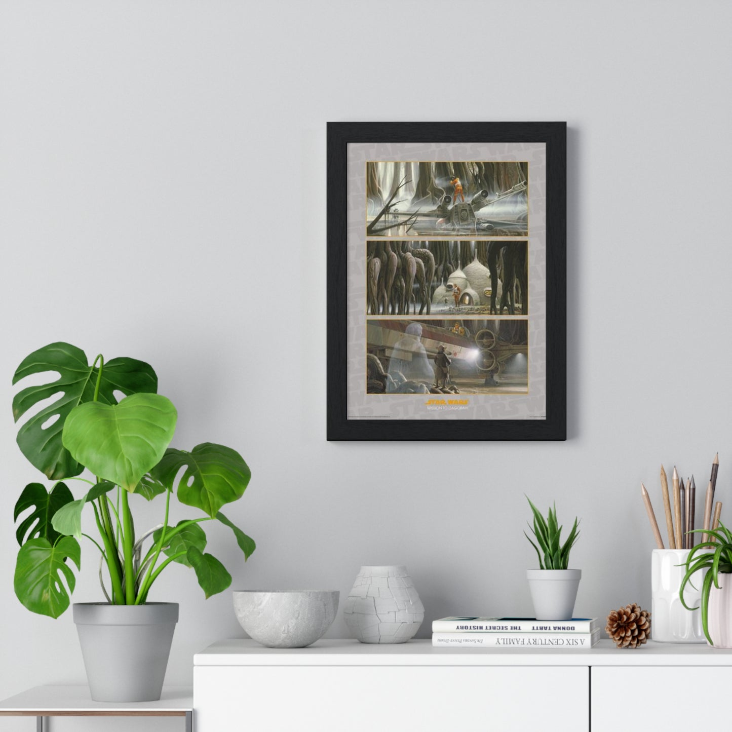 Star Wars Mission To Dagobah Star Wars poster wall art mockup