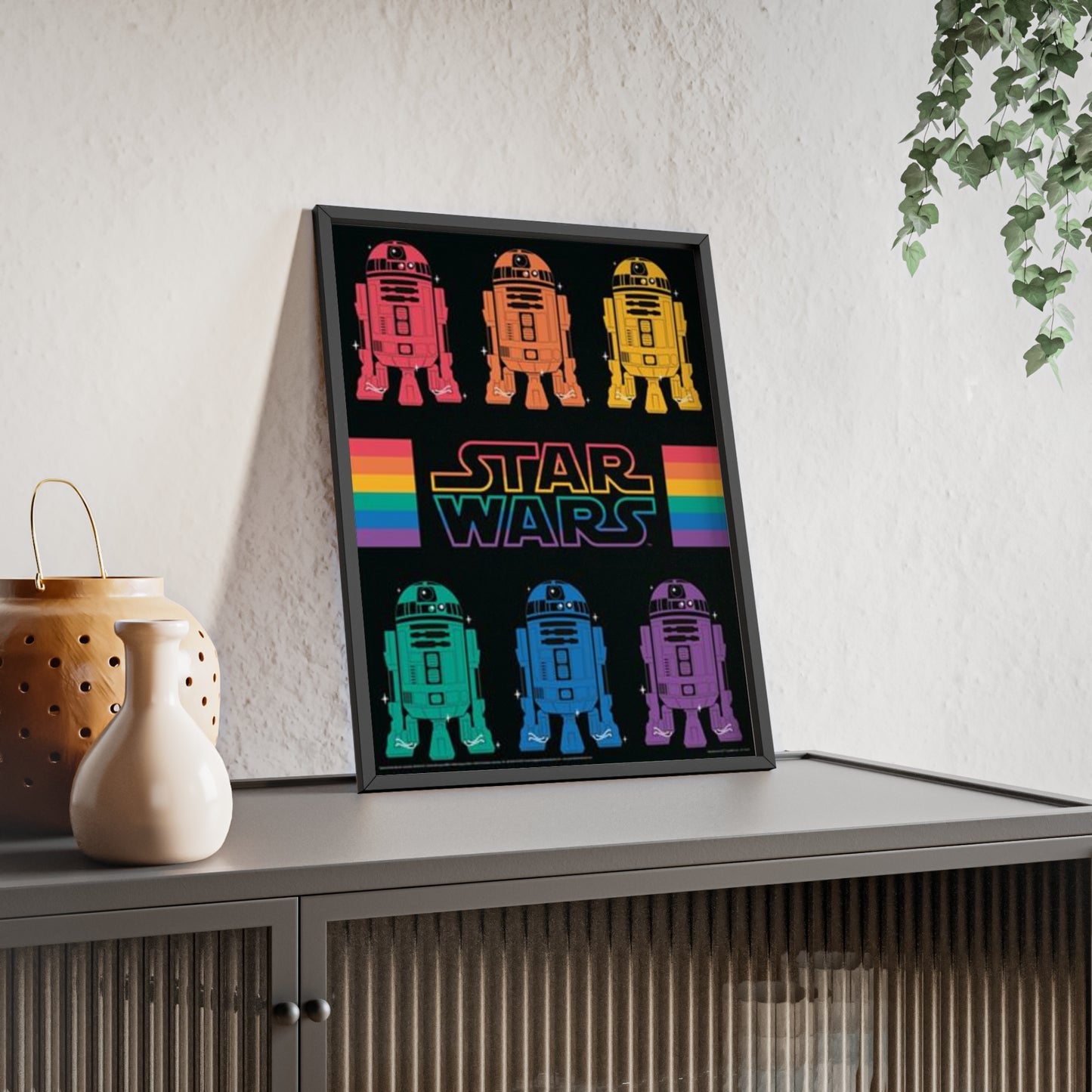 Star Wars Pride (R2-D2 Rainbow) Star Wars poster lifestyle mockup