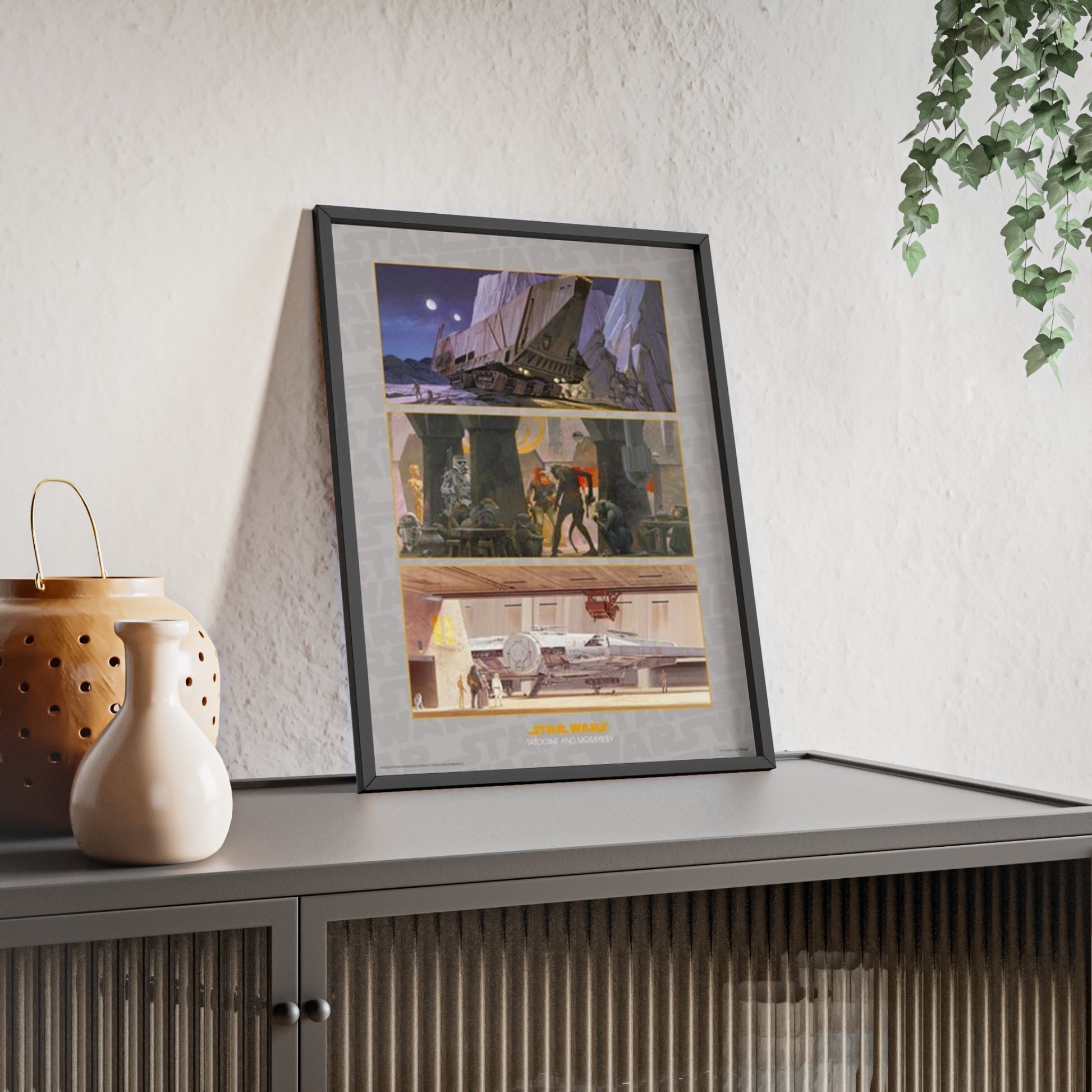 Star Wars Tatooine and Mos Eisley Star Wars poster lifestyle mockup