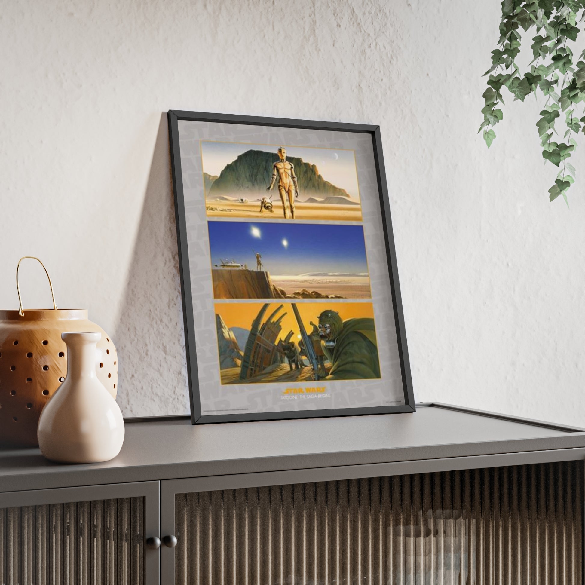 Star Wars Tatooine the Saga Begins Star Wars poster lifestyle mockup
