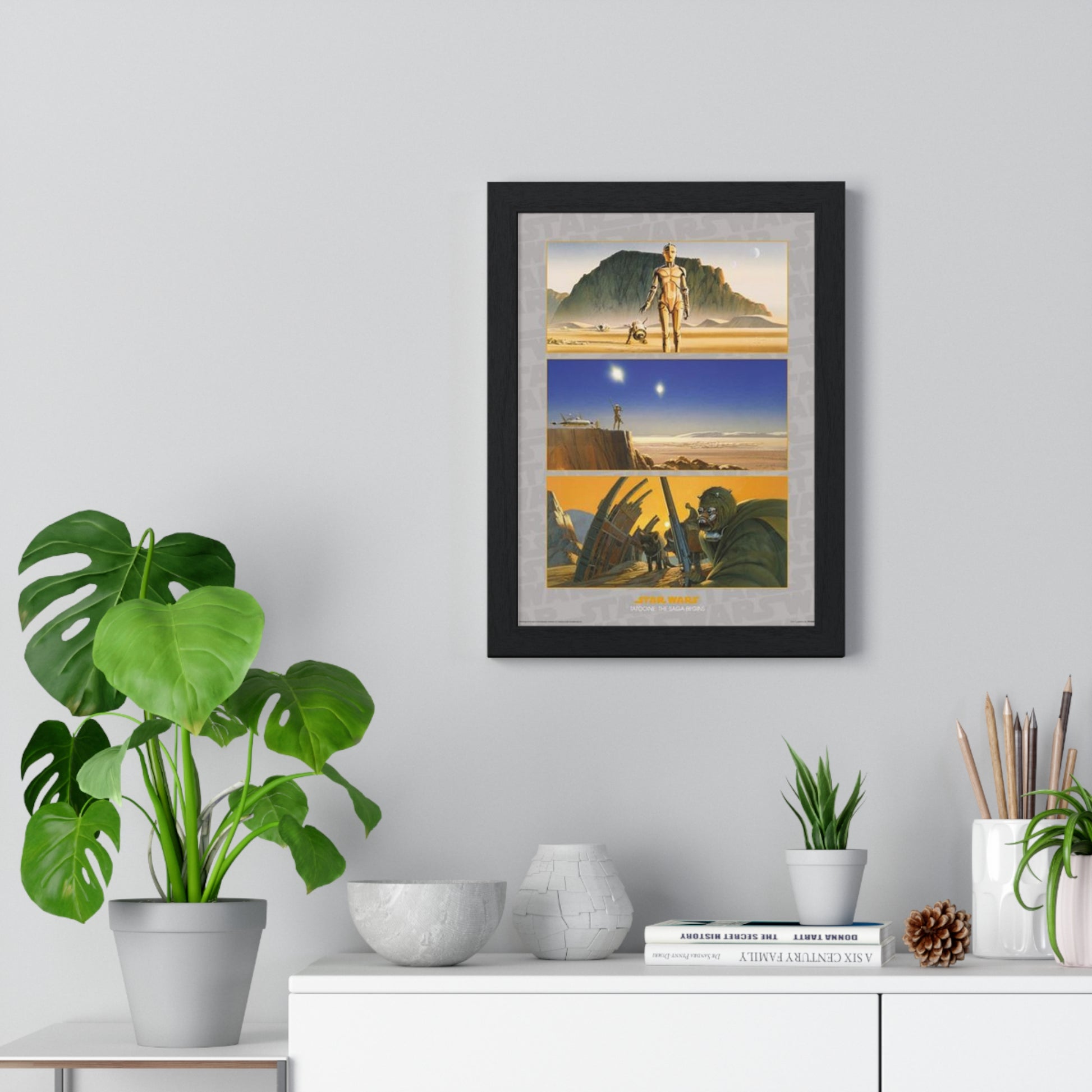 Star Wars Tatooine the Saga Begins Star Wars poster wall art mockup
