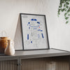 Star Wars The Last Jedi (R2-D2 Exploded View) Star Wars poster lifestyle mockup