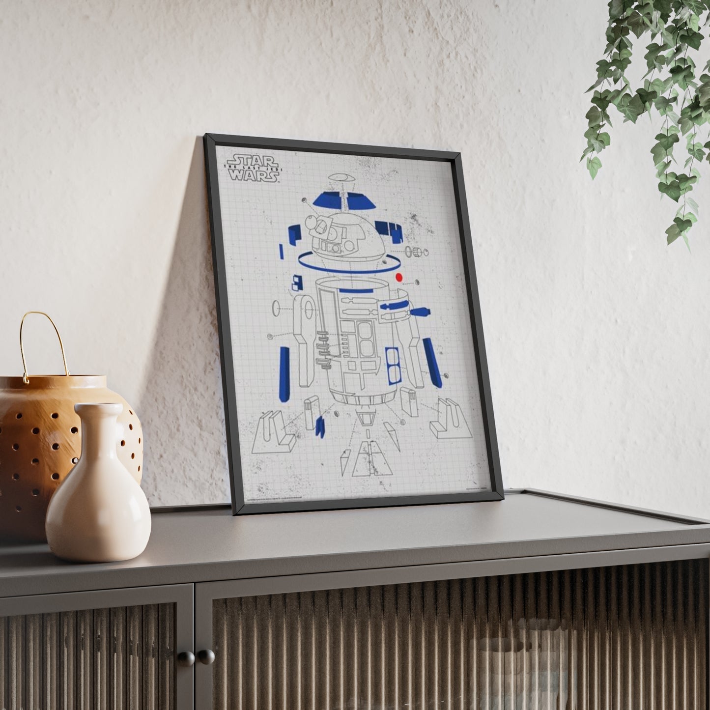 Star Wars The Last Jedi (R2-D2 Exploded View) Star Wars poster lifestyle mockup