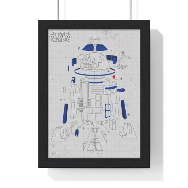 Star Wars The Last Jedi (R2-D2 Exploded View) Star Wars 30x40cm poster framed main image