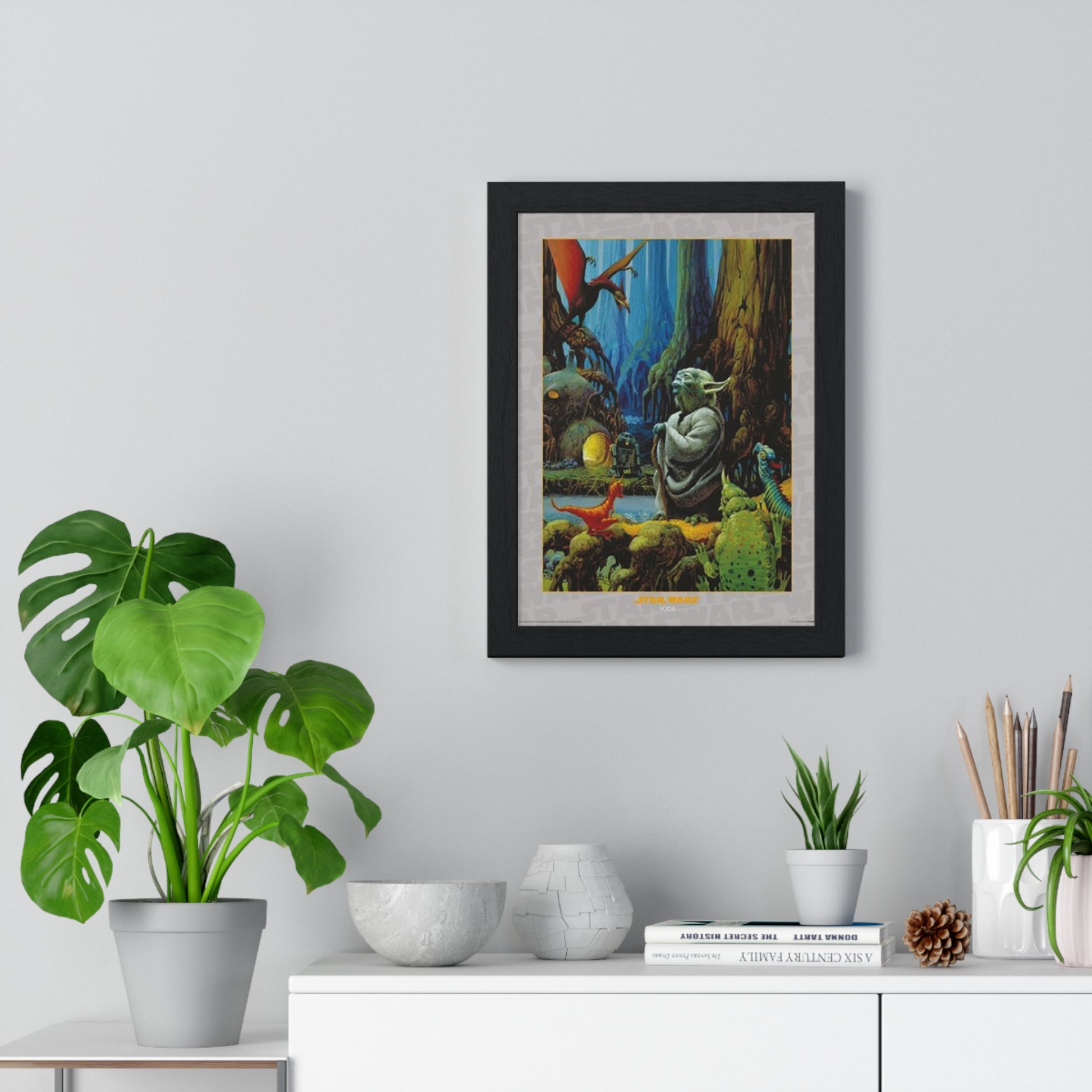 Star Wars Yoda Star Wars poster wall art mockup