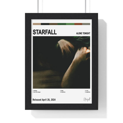 Starfall - alone tonight Album Cover Poster - Poster Kingz - A5 (unframed) - White - 