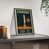 Framed Starship Rocket poster