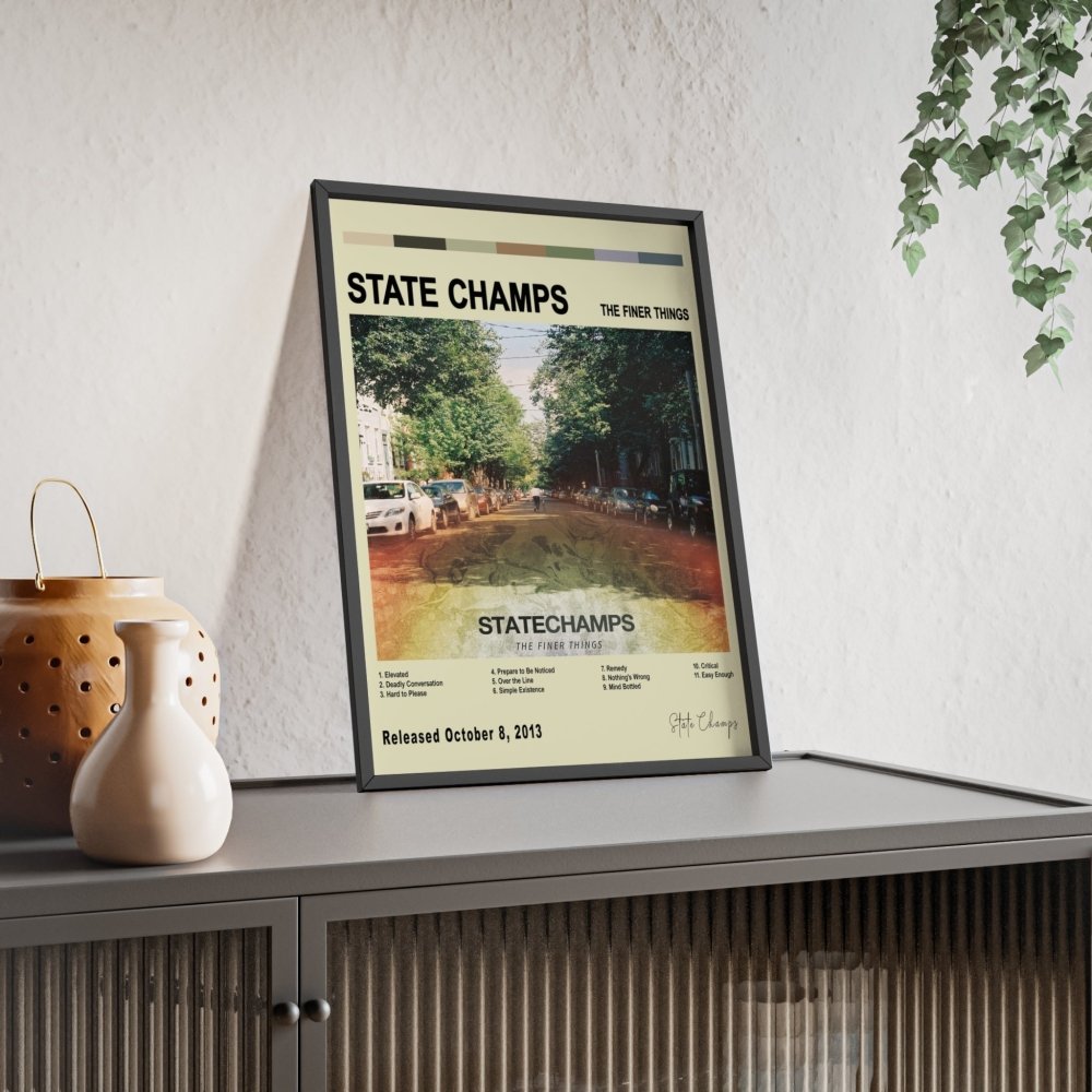 State Champs - The Finer Things Album Cover Poster - Poster Kingz - A5 (unframed) - White - 