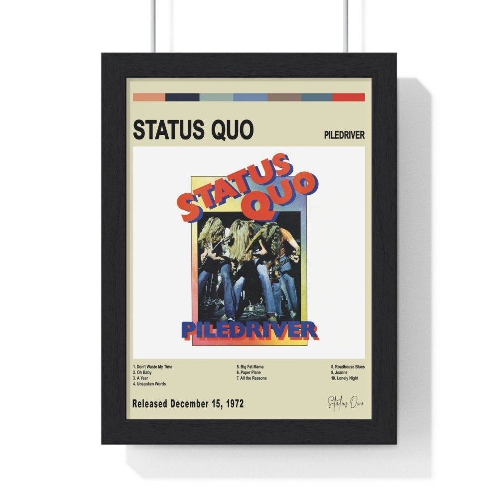 Status Quo - Piledriver Album Cover Poster - Poster Kingz - A5 (unframed) - Vintage - 