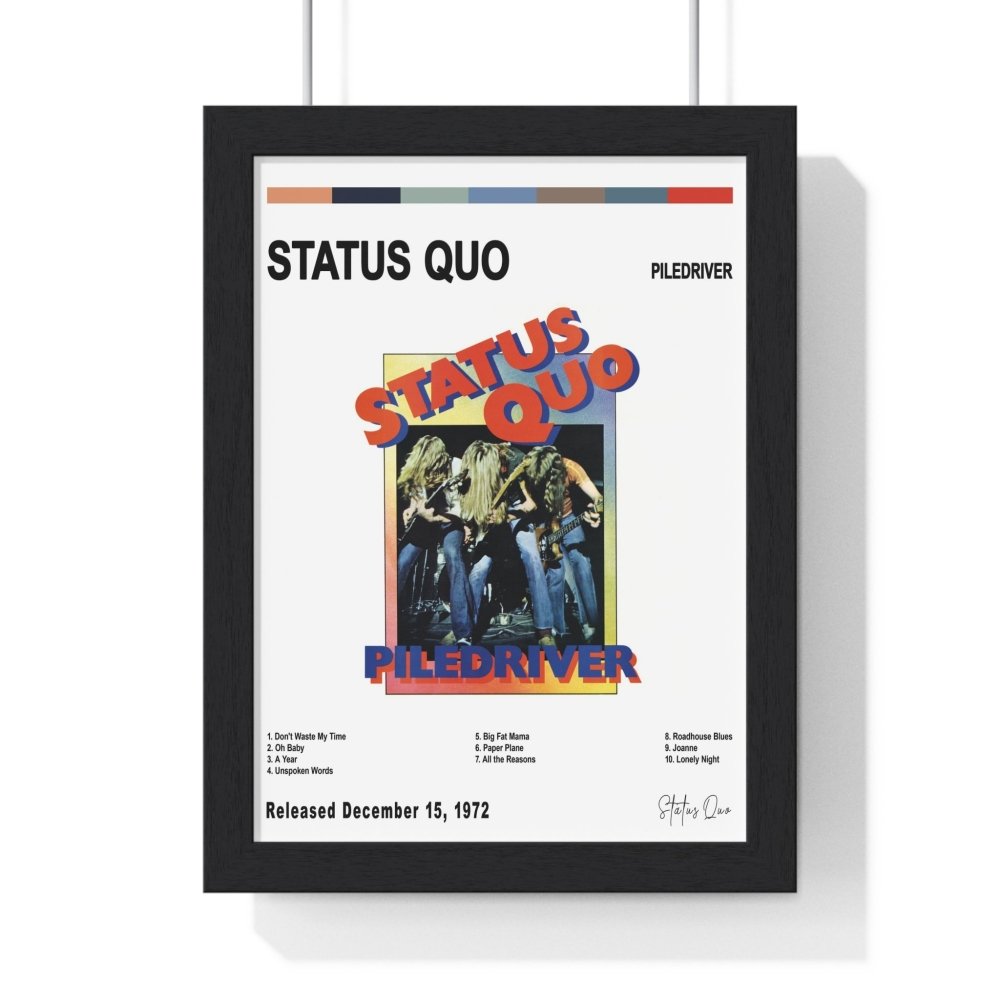 Status Quo - Piledriver Album Cover Poster - Poster Kingz - A5 (unframed) - White - 