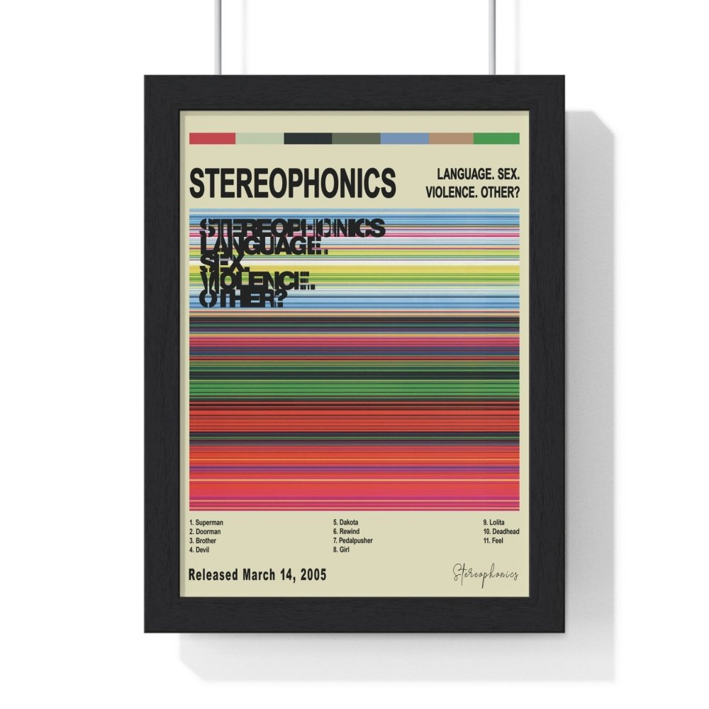 Stereophonics Album Cover Poster - Poster Kingz - A5 (unframed) - Vintage - Language. Violence. Sex. Other