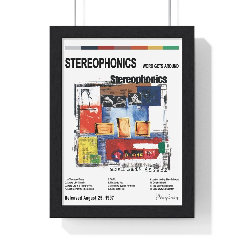 Stereophonics Album Cover Poster - Poster Kingz - A5 (unframed) - White - Word Gets Around