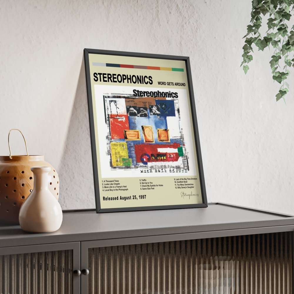 Stereophonics Album Cover Poster - Poster Kingz - A5 (unframed) - White - Word Gets Around