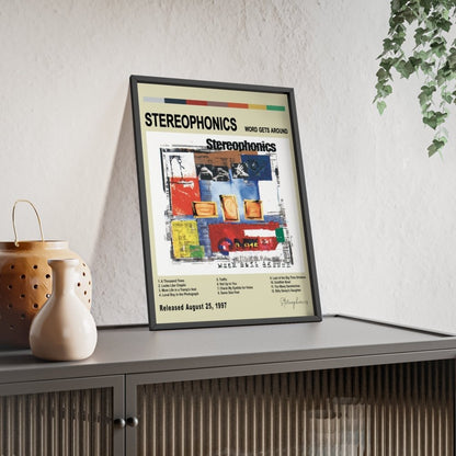 Stereophonics Album Cover Poster - Poster Kingz - A5 (unframed) - White - Word Gets Around