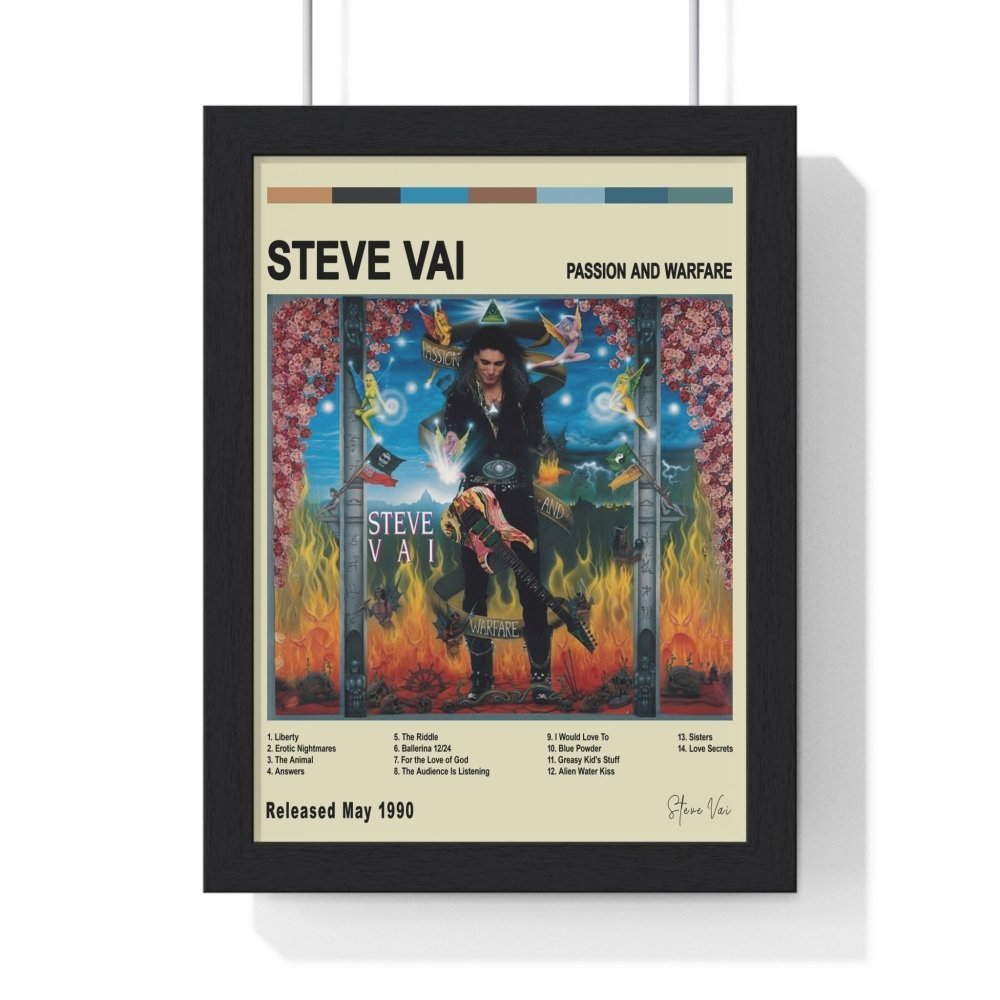 Steve Vai - Passion And Warfare Album Cover Poster - Poster Kingz - A5 (unframed) - Vintage - 