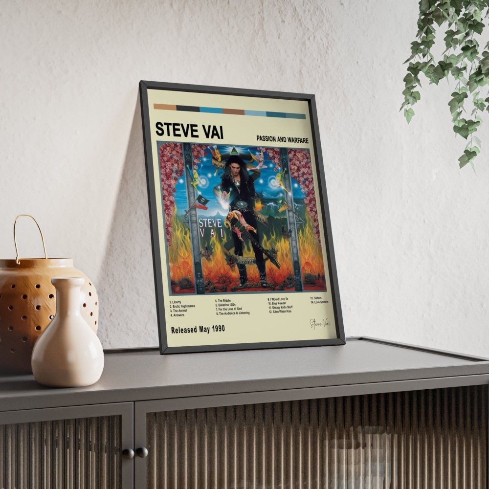 Steve Vai - Passion And Warfare Album Cover Poster - Poster Kingz - A5 (unframed) - Vintage - 