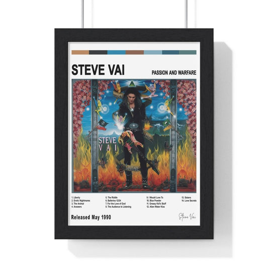 Steve Vai - Passion And Warfare Album Cover Poster - Poster Kingz - A5 (unframed) - White - 