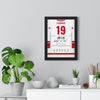 Steve Yzerman 1996 Double Overtime Winner Poster - Detroit Red Wings 19 Hockey Jersey Print framed on a living room wall