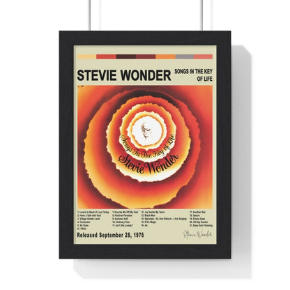 Stevie Wonder Album Cover Poster - Poster Kingz - A5 (unframed) - Vintage - Songs in the Key of Life