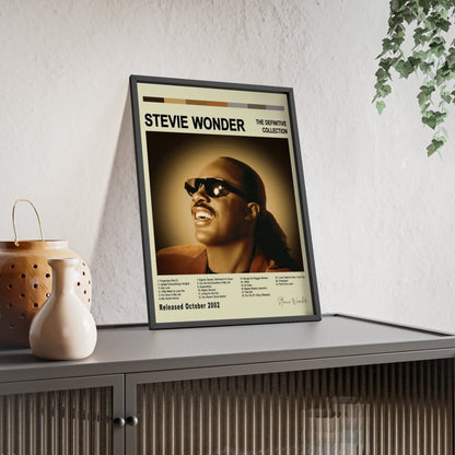 Stevie Wonder Album Cover Poster - Poster Kingz - A5 (unframed) - White - The Definitive Collection