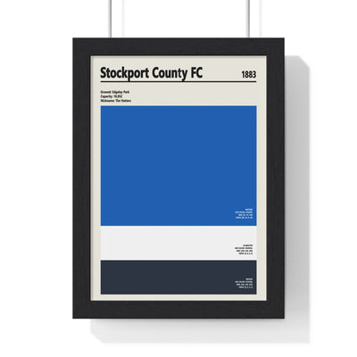 Framed Stockport County FC colour swatch print