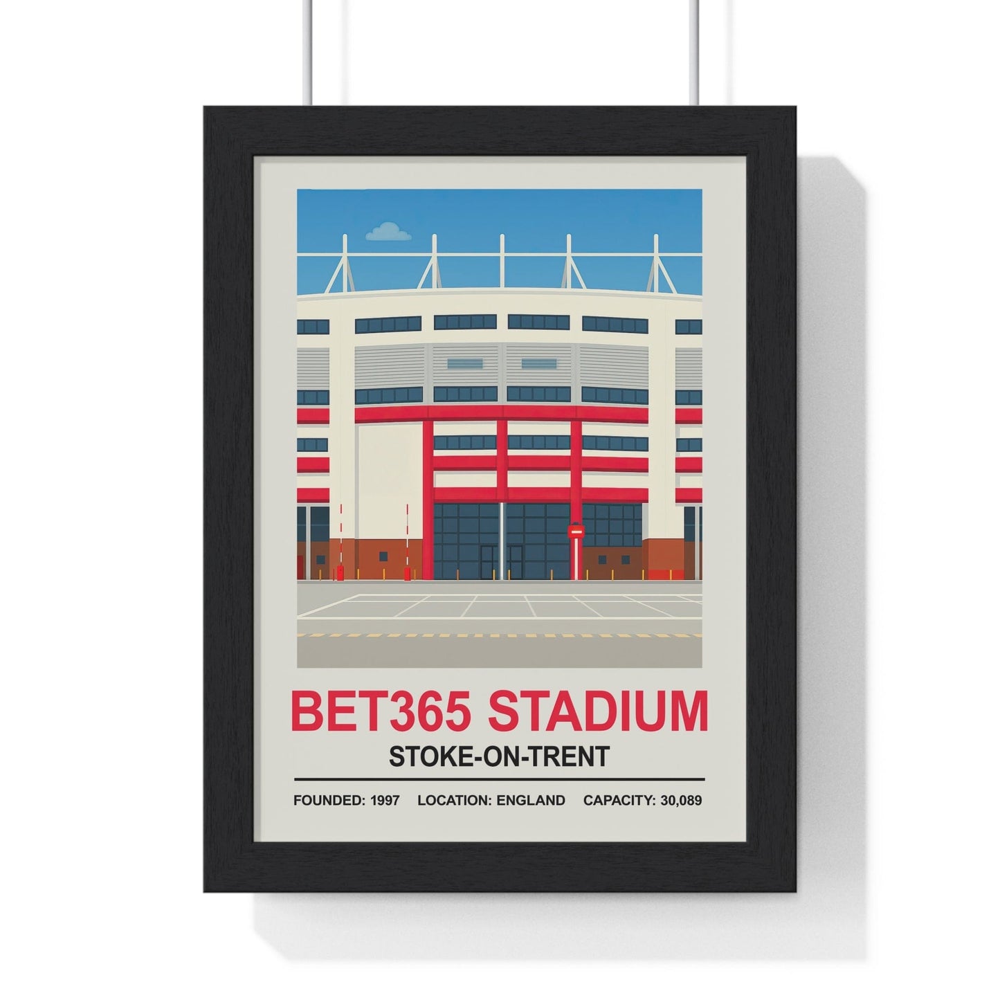 Framed Stoke City Bet365 Stadium poster