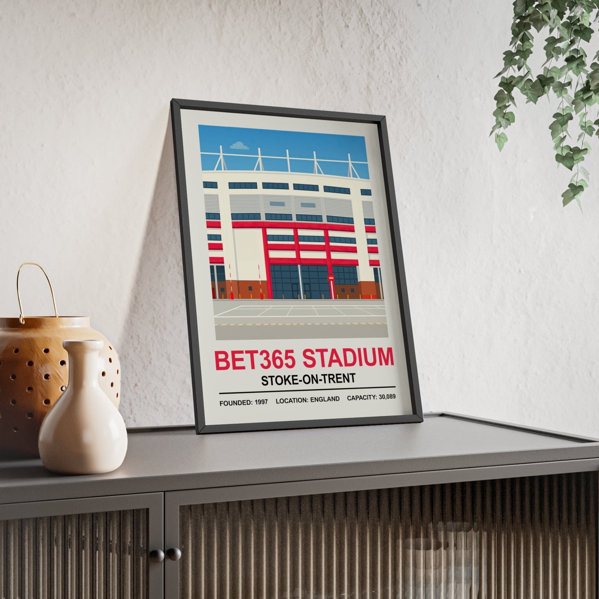 Framed Stoke City Bet365 Stadium poster