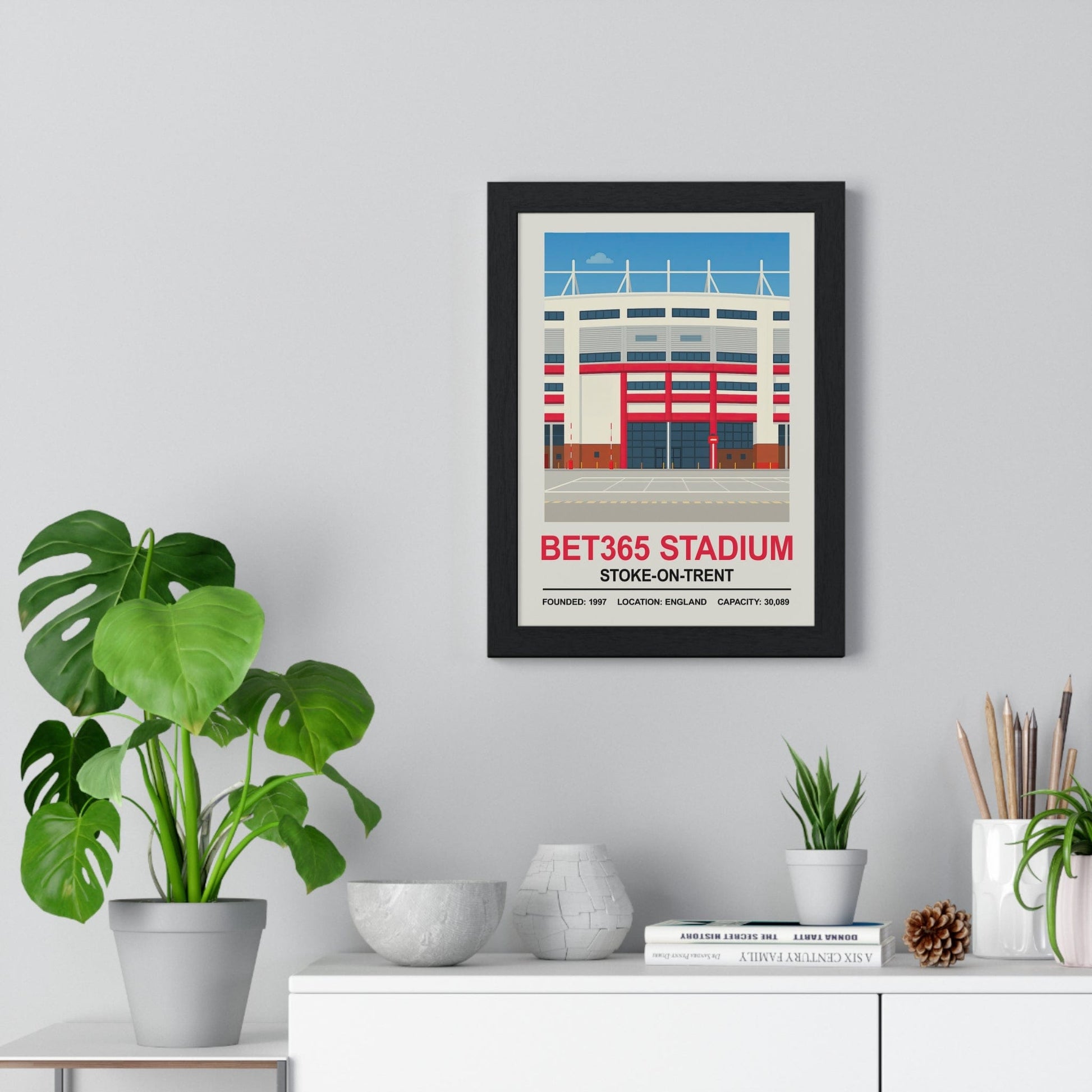 Framed Stoke City Bet365 Stadium poster