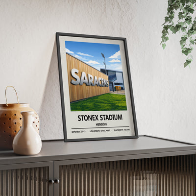 Framed StoneX Stadium Saracens poster